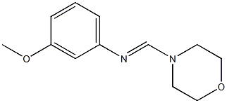 N-(Morpholinomethylene)-3-methoxyaniline 结构式