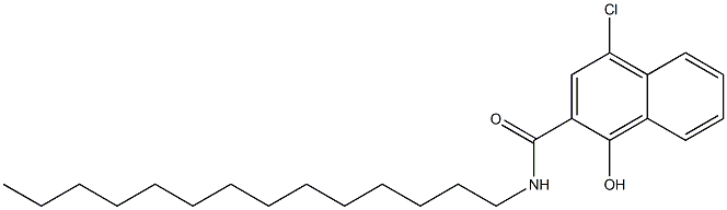 1-Hydroxy-4-chloro-N-tetradecyl-2-naphthamide 结构式