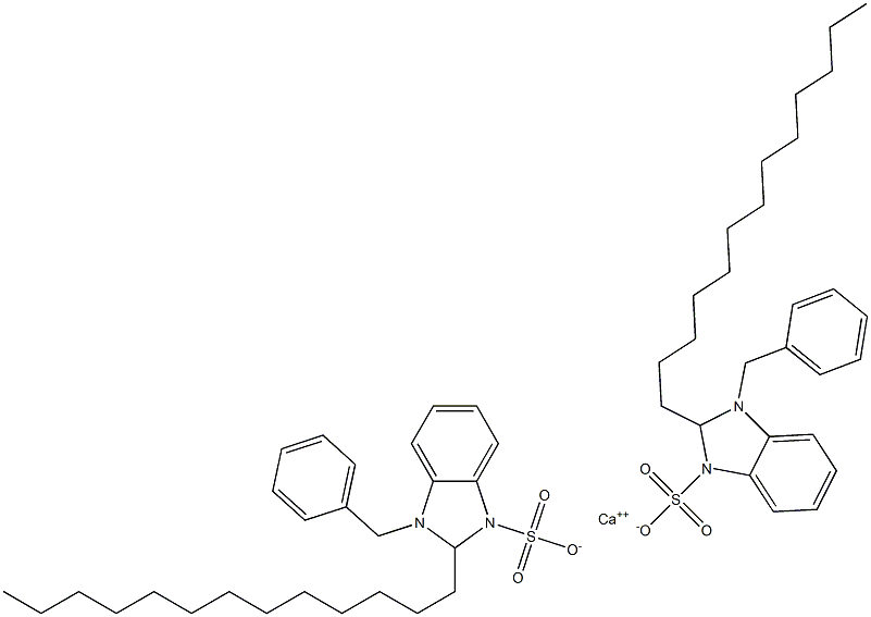 Bis(1-benzyl-2,3-dihydro-2-tridecyl-1H-benzimidazole-3-sulfonic acid)calcium salt 结构式