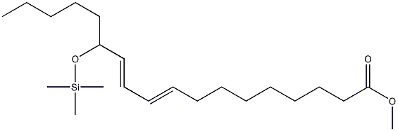13-(Trimethylsiloxy)-9,11-octadecadienoic acid methyl ester 结构式