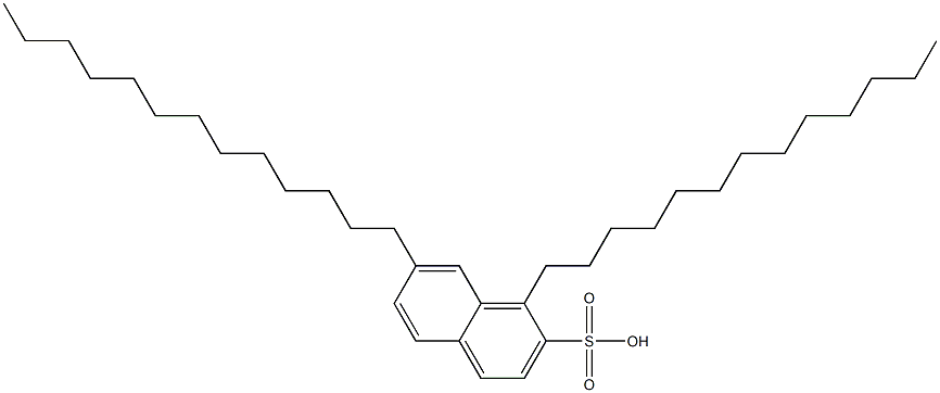 1,7-Ditridecyl-2-naphthalenesulfonic acid 结构式