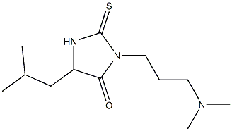 3-(3-Dimethylaminopropyl)-5-isobutyl-2-thioxoimidazolidin-4-one 结构式