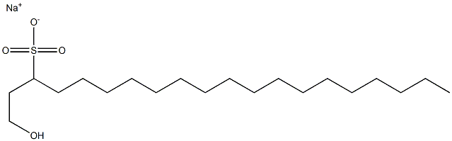 1-Hydroxyicosane-3-sulfonic acid sodium salt 结构式