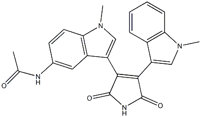 3-(5-Acetylamino-1-methyl-1H-indol-3-yl)-4-(1-methyl-1H-indol-3-yl)-1H-pyrrole-2,5-dione 结构式