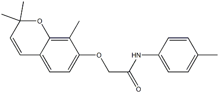 2-[[2,2-Dimethyl-8-methyl-2H-1-benzopyran-7-yl]oxy]-4'-methylacetanilide 结构式