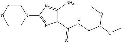 5-Amino-3-morpholino-N-(2,2-dimethoxyethyl)-1H-1,2,4-triazole-1-carbothioamide 结构式