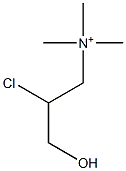 2-Chloro-3-hydroxy-N,N,N-trimethyl-1-propanaminium 结构式