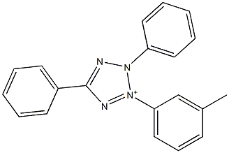 3-(3-Methylphenyl)-2,5-diphenyl-2H-tetrazole-3-ium 结构式