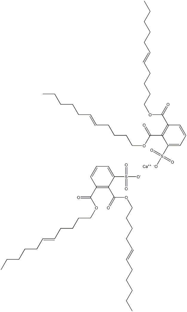 Bis[2,3-di(5-undecenyloxycarbonyl)benzenesulfonic acid]calcium salt 结构式