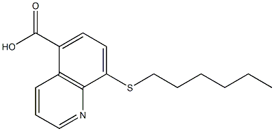 8-[Hexylthio]quinoline-5-carboxylic acid 结构式