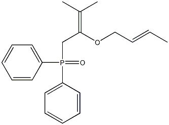 Diphenyl[3-methyl-2-[(E)-2-butenyloxy]-2-butenyl]phosphine oxide 结构式