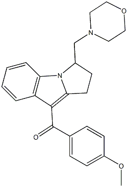 2,3-Dihydro-9-(4-methoxybenzoyl)-3-morpholinomethyl-1H-pyrrolo[1,2-a]indole 结构式