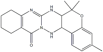 6a,7,9,10,11,12,14,14a-Octahydro-3,6,6-trimethyl-6H,13H-7,8,13a,14-tetraaza-5-oxabenzo[a]naphthacen-13-one 结构式