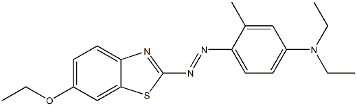 2-[4-Diethylamino-2-methylphenylazo]-6-ethoxybenzothiazole 结构式
