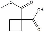 1-(Methoxycarbonyl)-1-cyclobutanecarboxylic acid 结构式