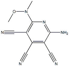 2-Amino-6-(N-methoxy-N-methylamino)-3,4,5-pyridinetricarbonitrile 结构式