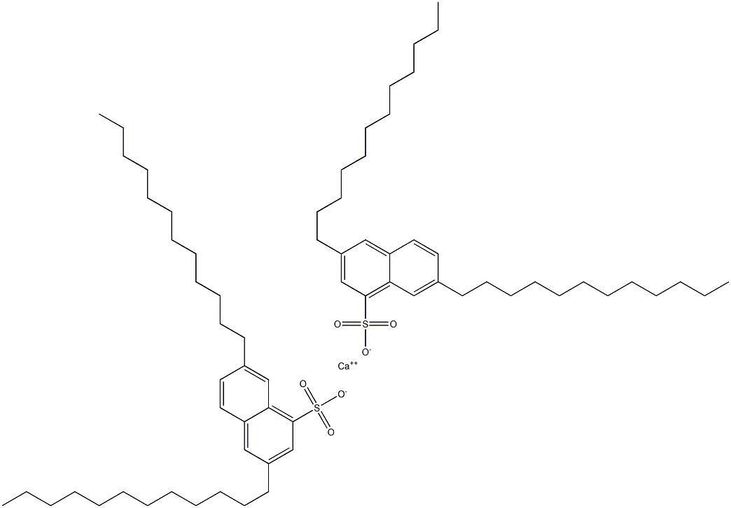 Bis(3,7-didodecyl-1-naphthalenesulfonic acid)calcium salt 结构式