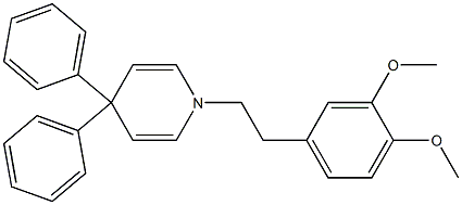 1,4-Dihydro-4,4-diphenyl-1-[2-(3,4-dimethoxyphenyl)ethyl]pyridine 结构式