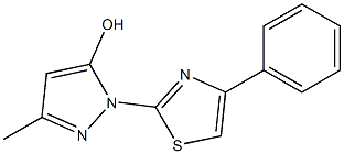 1-(4-Phenyl-2-thiazolyl)-3-methyl-5-hydroxy-1H-pyrazole 结构式