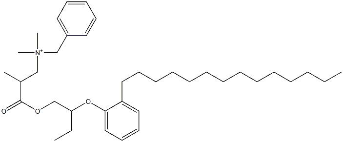 N,N-Dimethyl-N-benzyl-N-[2-[[2-(2-tetradecylphenyloxy)butyl]oxycarbonyl]propyl]aminium 结构式