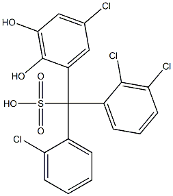 (2-Chlorophenyl)(2,3-dichlorophenyl)(5-chloro-2,3-dihydroxyphenyl)methanesulfonic acid 结构式