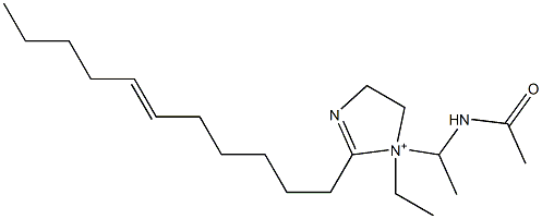 1-[1-(Acetylamino)ethyl]-1-ethyl-2-(6-undecenyl)-2-imidazoline-1-ium 结构式