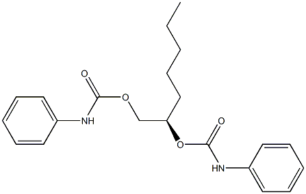 [R,(+)]-1,2-Heptanediol di(N-phenylcarbamate) 结构式