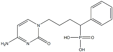 1-(4-Phenyl-4-phosphonobutyl)cytosine 结构式