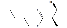 (2R,3S)-2-Methyl-3-hydroxybutyric acid pentyl ester 结构式