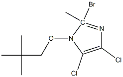 2-Bromo-4,5-dichloro 1-(2,2-dimethylpropoxy)methyl-1H-imidazole 结构式