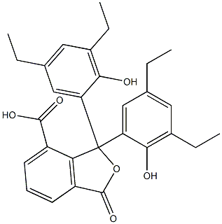 1,1-Bis(3,5-diethyl-2-hydroxyphenyl)-1,3-dihydro-3-oxoisobenzofuran-7-carboxylic acid 结构式