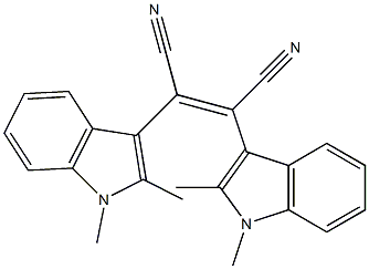 2,3-Bis(1,2-dimethyl-1H-indol-3-yl)maleonitrile 结构式