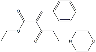 2-(4-Methylbenzylidene)-3-oxo-5-morpholinopentanoic acid ethyl ester 结构式