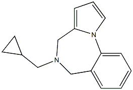 5-Cyclopropylmethyl-5,6-dihydro-4H-pyrrolo[1,2-a][1,4]benzodiazepine 结构式