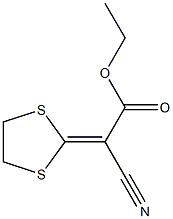 2-(1,3-Dithiolan-2-ylidene)-2-cyanoacetic acid ethyl ester 结构式