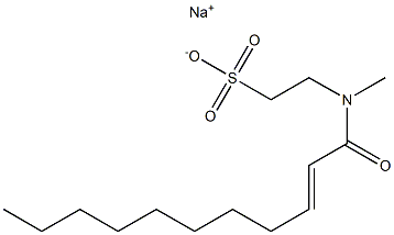 N-(2-Undecenoyl)-N-methyltaurine sodium salt 结构式