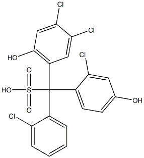 (2-Chlorophenyl)(2-chloro-4-hydroxyphenyl)(3,4-dichloro-6-hydroxyphenyl)methanesulfonic acid 结构式