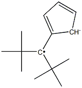1-(Cyclopentadienide-1-yl)-1-tert-butyl-2,2-dimethylpropyl radical 结构式