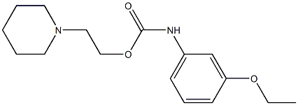 1-[2-[[(3-Ethoxyphenyl)amino]carbonyloxy]ethyl]piperidine 结构式