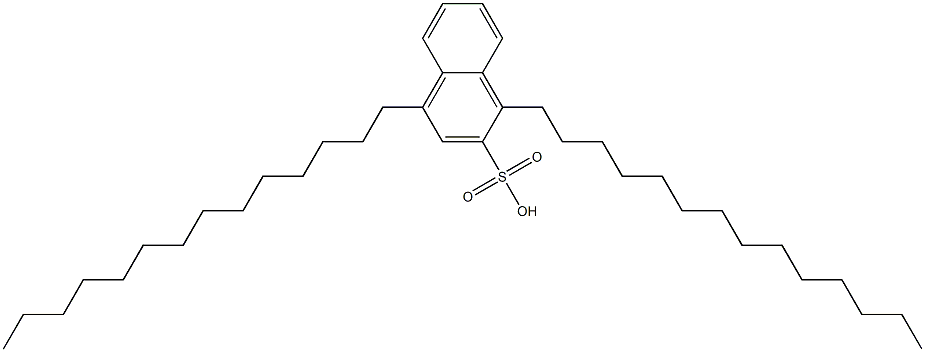 1,4-Ditetradecyl-2-naphthalenesulfonic acid 结构式