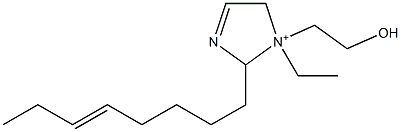 1-Ethyl-1-(2-hydroxyethyl)-2-(5-octenyl)-3-imidazoline-1-ium 结构式