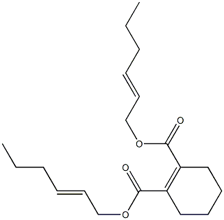 1-Cyclohexene-1,2-dicarboxylic acid bis(2-hexenyl) ester 结构式