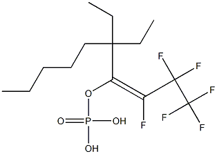 Phosphoric acid diethyl[(Z)-1-hexyl-2,3,3,4,4,4-hexafluoro-1-butenyl] ester 结构式
