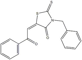 Dihydro-3-benzyl-2-thioxo-5-[(benzoyl)methylene]thiazol-4(5H)-one 结构式