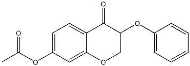 7-Acetoxy-3-phenoxy-2H-1-benzopyran-4(3H)-one 结构式