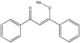 1,3-Diphenyl-3-sodiooxy-2-propen-1-one 结构式