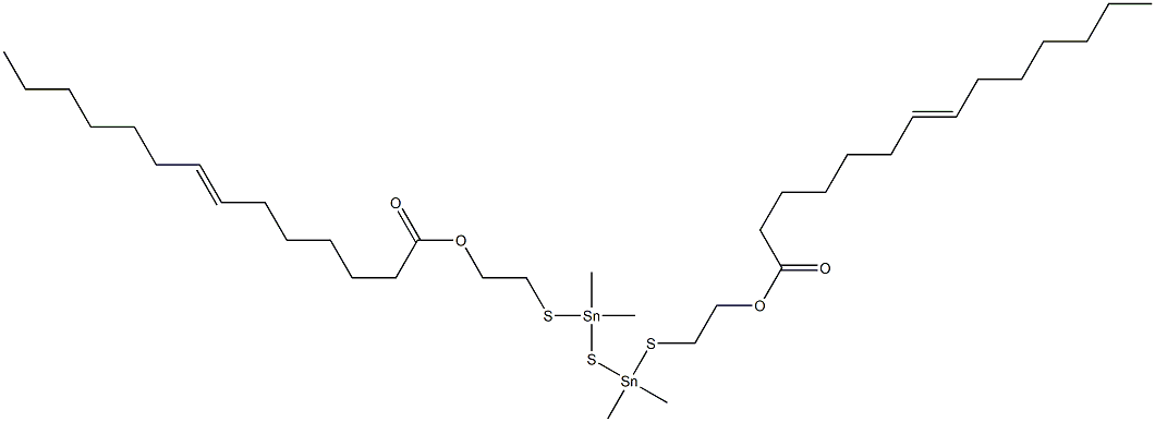 Bis[dimethyl[[2-(6-tridecenylcarbonyloxy)ethyl]thio]stannyl] sulfide 结构式