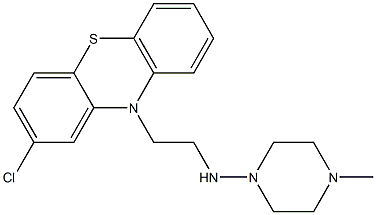 2-Chloro-N-(4-methylpiperazino)-10H-phenothiazine-10-ethanamine 结构式