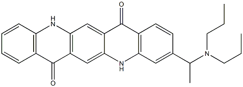 3-[1-(Dipropylamino)ethyl]-5,12-dihydroquino[2,3-b]acridine-7,14-dione 结构式