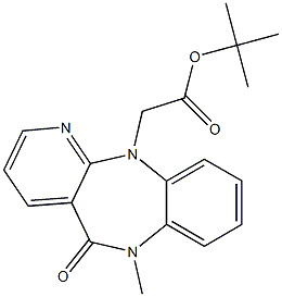 5,6-Dihydro-6-methyl-5-oxo-11H-pyrido[2,3-b][1,5]benzodiazepine-11-acetic acid tert-butyl ester 结构式